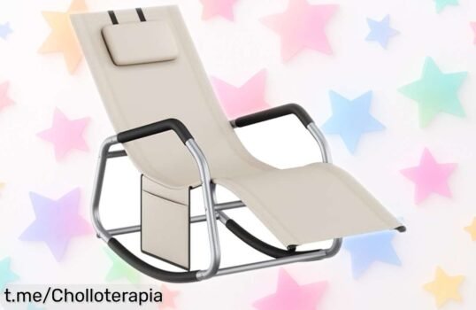 Silla mecedora SONGMICS con cojín ajustable y bolsillo lateral, ¡un ofertón que querrás tener mientras te relajas! ¿Vas a dejar escapar esta oportunidad única?