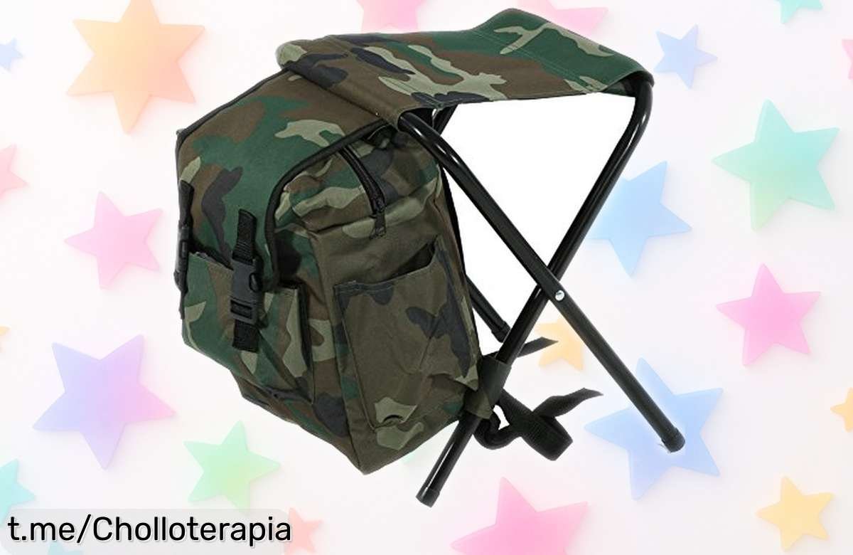 Silla plegable portátil OUKENS para pesca, perfecta para tus aventuras al aire libre: ¡ofertón espectacular a un precio que te hará sonreír y disfrutar!