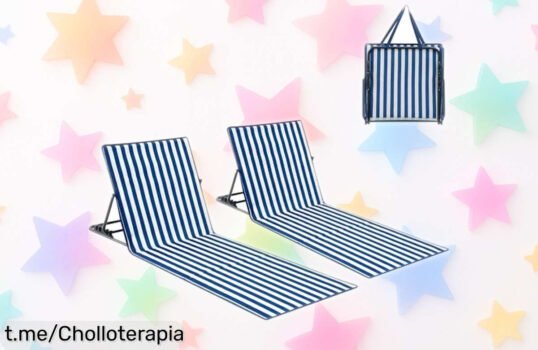 Silla tumbona Palawano plegable, ¡ideal para que te relajes en la playa o piscina! Aprovecha este chollo y disfruta del verano sin complicaciones.