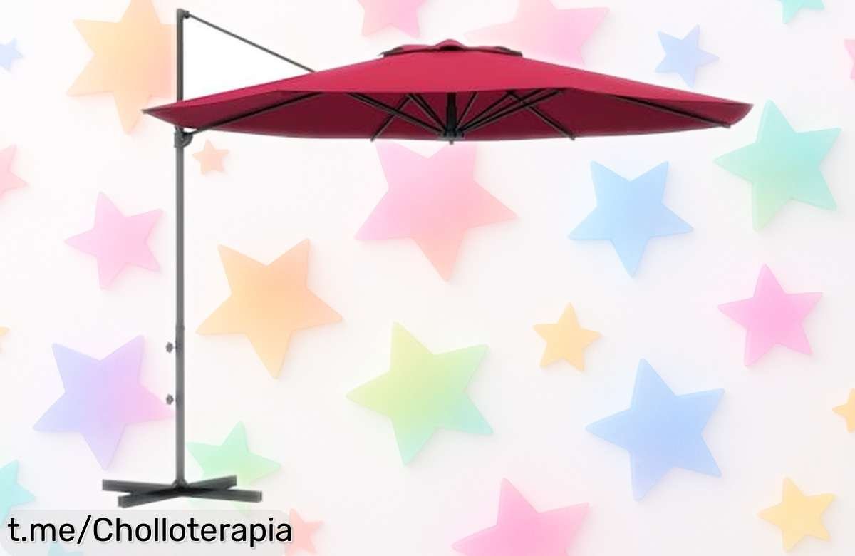 Sombrilla de jardín Outsunny con poste giratorio 360° y ventilación, ¡ahora a un precio loco que no puedes dejar pasar! Disfruta del sol como nunca antes.