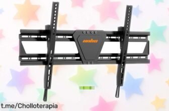 Soporte para TV de pared UNHO, fácil montaje y diseño inclinable: ¡chollo impresionante para que tu tele luzca siempre perfecta sin complicaciones!
