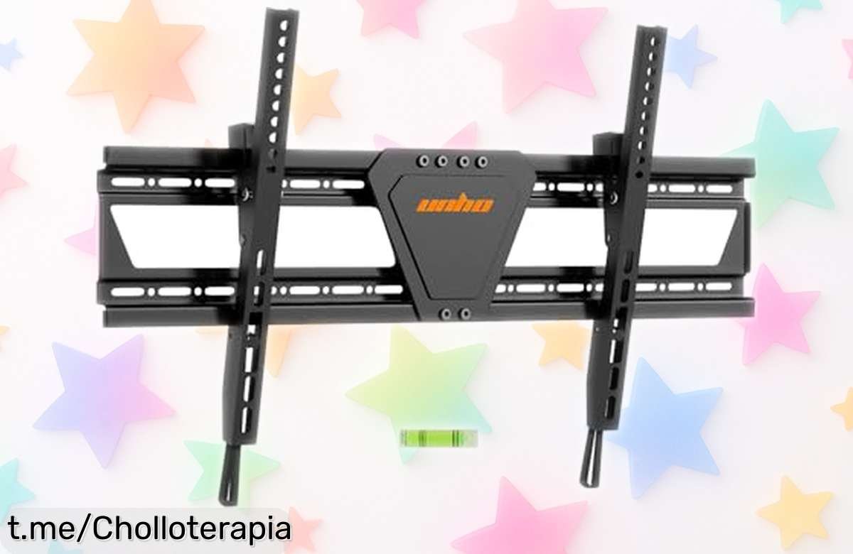 Soporte para TV de pared UNHO, fácil montaje y diseño inclinable: ¡chollo impresionante para que tu tele luzca siempre perfecta sin complicaciones!