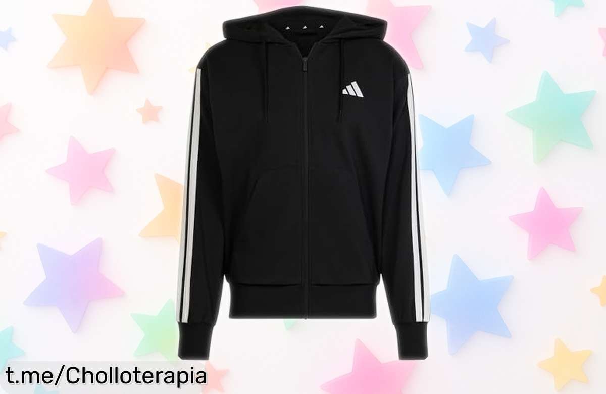 Sudadera con capucha adidas Essential Three Stripes para hombre a un precio de locura que no puedes dejar pasar, ¡tu nuevo aliado en estilo y comodidad está aquí!