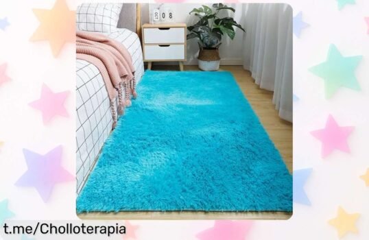 Súper suave alfombra shaggy XUEDNGM para salón, con base antideslizante y lavable ¡un ofertón que hará de tu hogar un lugar único! Aprovecha esta oportunidad antes de que se acabe.