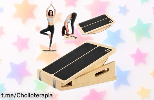 Tabla de equilibrio Unycos con 4 ángulos ajustables y capacidad para hasta 90 kg, ¡oferta imposible de dejar pasar que te hará sentir más fuerte!