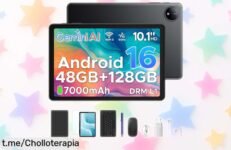 Tablet Android de 10” con teclado incluido y 48GB RAM, ¡aprovéchala a precio de risa antes que se agote! Ideal para estudiar o disfrutar tus series favoritas.