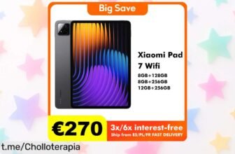 Tablet Xiaomi Pad 7 de 11’’: ¡Oportunidad increíble con precio de risa! Pantalla brillante y batería casi infinita. Hazla tuya antes que se acabe esta locura.