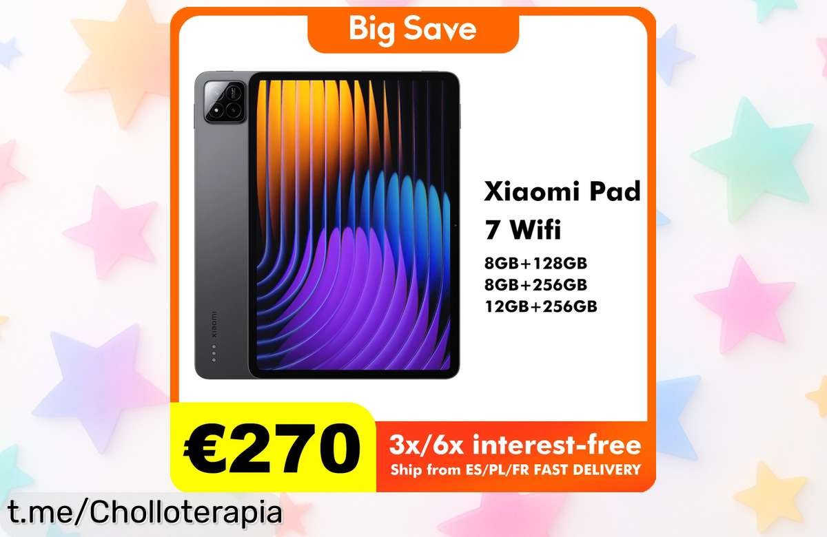 Tablet Xiaomi Pad 7 de 11’’: ¡Oportunidad increíble con precio de risa! Pantalla brillante y batería casi infinita. Hazla tuya antes que se acabe esta locura.