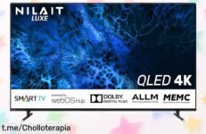 Tele de 55 pulgadas Nilait Smart TV con imagen y sonido increíbles, caído de precio en un chollo que hará vibrar tus emociones. No te quedes sin la tuya hoy mismo.