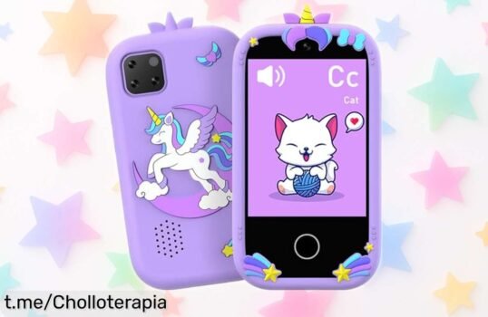 Teléfono para niños Gugxiom con pantalla táctil y juegos educativos a un precio increíble que no querrás dejar escapar, ¡diversión y aprendizaje en la palma de su mano!