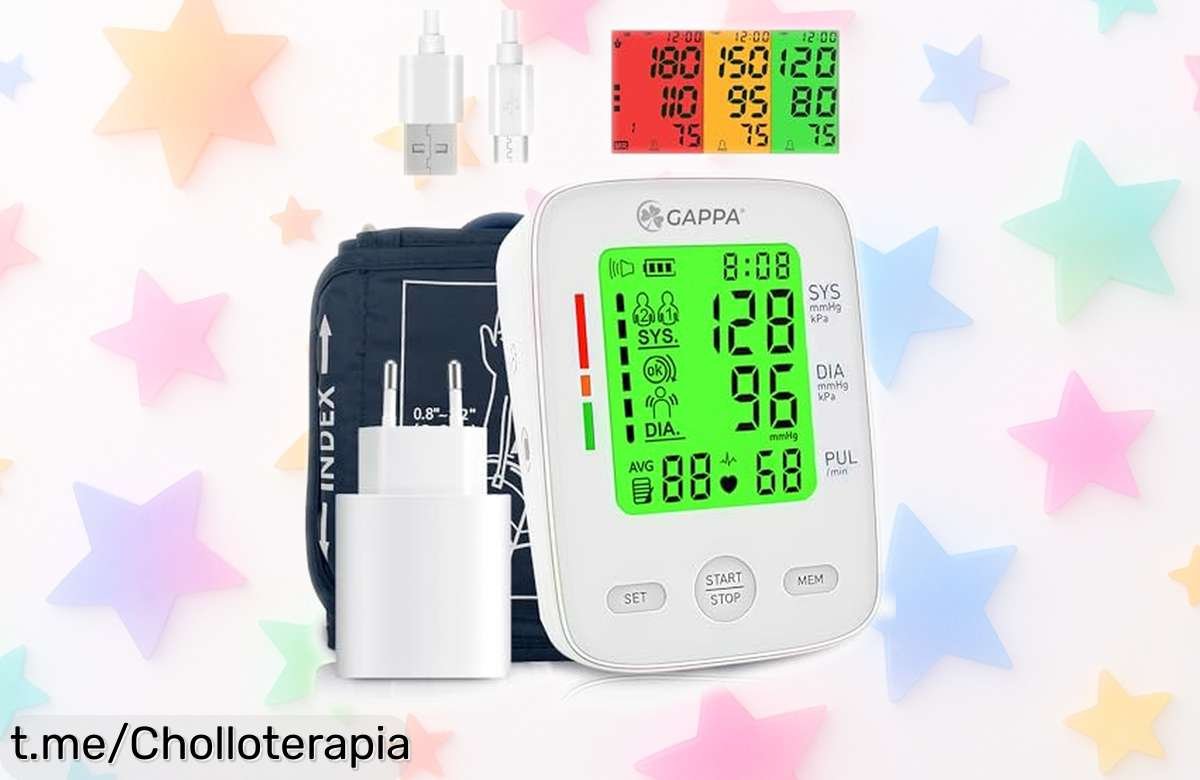 Tensiómetro automático GAPPA FCBP120, fácil y rápido de usar: ¡ultimo chollo para controlar tu presión arterial en casa! No te quedes sin el tuyo y cuídate hoy mismo.