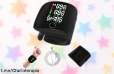 Tensiómetro de muñeca recargable con pantalla táctil para estar al tanto de tu salud a un precio regalado, ¡no te lo pienses y cuida de ti ya!
