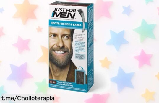 Tinte en gel para barba y bigote Just For Men M35 con aloe y coco: ¡cubre canas al instante en 5 minutos a un precio loco que no podrás creer! Dale vida a tu imagen antes de que se agote.