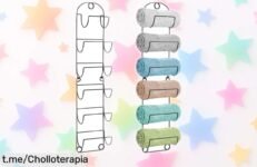 Toallero metálico de pared QUMENEY con 6 compartimentos, ordena y moderniza tu baño ¡con un precio loco que no se vuelve a repetir!