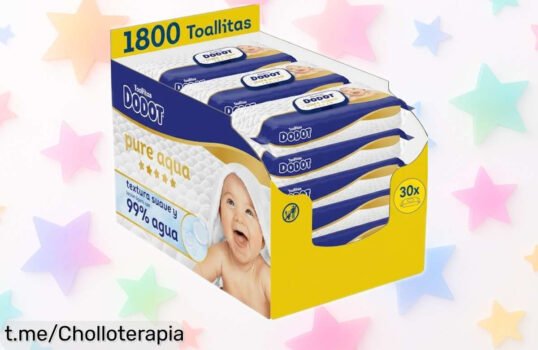 Toallitas Dodot Pure Aqua: Pack gigante de 30 paquetes con calidad increíble y precio de escándalo, ¿te lo vas a perder cuando cuida la piel de tu pequeño?