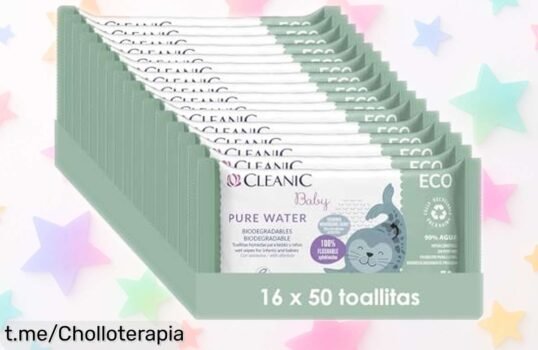 Toallitas húmedas Cleanic Baby Eco Pure Water en pack gigante de 800 unidades a precio loco: cuida la piel sensible de tu bebé y no te quedes sin ellas, ¡hazte con el tuyo ahora!