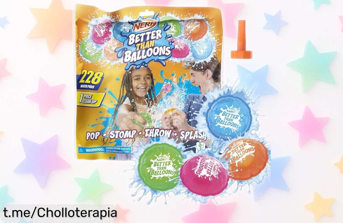 Tremendo set de 228 cápsulas Nerf Better Than Balloons para guerra de agua a precio rebajado, ¡diversión asegurada al instante! No te lo pierdas, la diversión en casa o playa te espera.