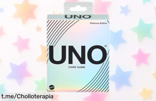 Uno edición Platino de Mattel: el juego con cartas premium y holográficas a un precio de escándalo. ¡Potencia tus partidas en familia o con amigos ahora mismo!