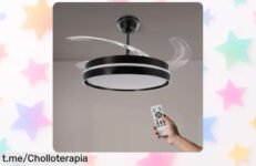 Ventilador de techo Mimotec Black Afar con mando y luz LED regulable a un precio loco, busca tu frescura sin ruido ¡No dejes pasar este super chollo!