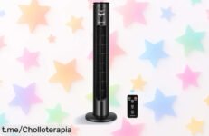 Ventilador de torre AIGOSTAR con mando y WiFi: ¡ofertón para tener fresco tu espacio fácil desde el móvil! No dejes pasar esta oportunidad única de modernizar tu hogar.