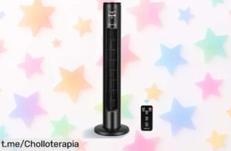 Ventilador de torre AIGOSTAR con mando y WiFi: ¡ofertón para tener fresco tu espacio fácil desde el móvil! No dejes pasar esta oportunidad única de modernizar tu hogar.