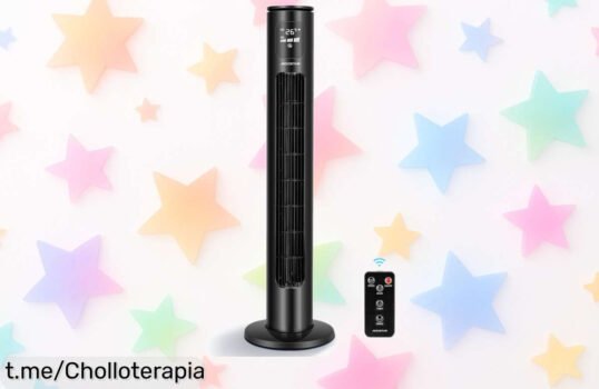 Ventilador de torre AIGOSTAR con mando y WiFi: ¡ofertón para tener fresco tu espacio fácil desde el móvil! No dejes pasar esta oportunidad única de modernizar tu hogar.