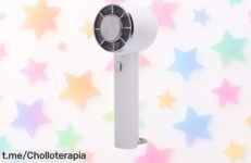 Ventilador portátil ZJchao de batería recargable: ¡disfruta de aire fresco a tu ritmo con este ofertón que no se repetirá! No te quedes sin el tuyo, ¡hace calor!