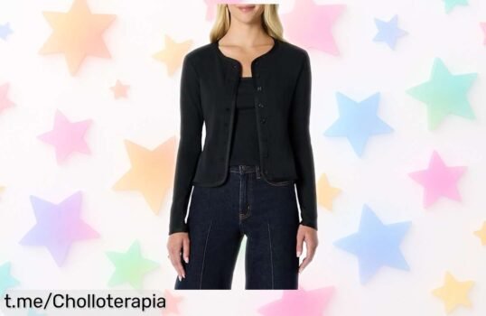 Versátiles conjunto de cárdigan y camiseta ajustada Amazon Essentials para mujer al mejor precio de escándalo que hará que cada look brille como nunca. ¡Cómpralo ya!