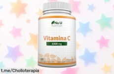 Vitamina C pura 1000 mg de Nu U Nutrition: Calidad europea, salud y energía al mejor precio ¡No dejes pasar este chollo que te hará sentir increíble por meses!