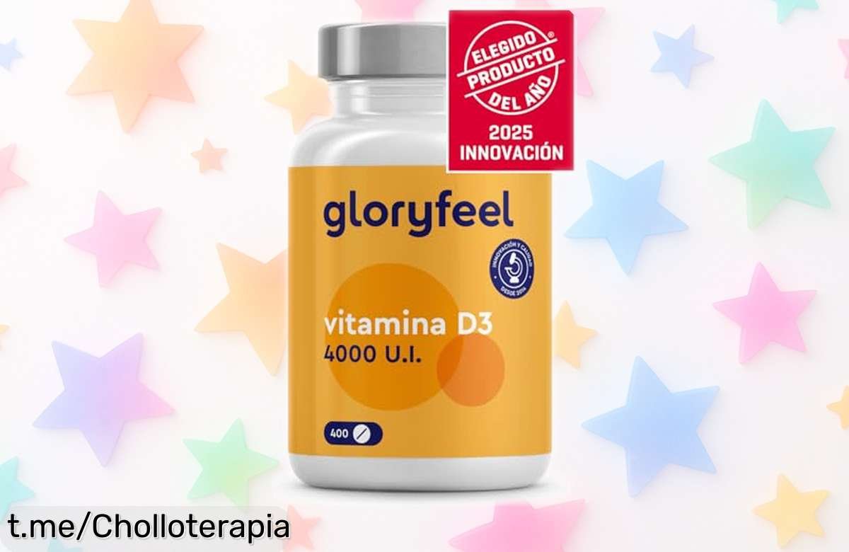 Vitamina D3 4000 UI en bote de 400 comprimidos, refuerza tus huesos y músculos a un precio loco que no puedes dejar escapar, ¡aprovecha esta oferta para un año entero!