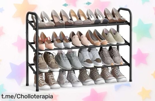 Zapatero metálico ajustable SONGMICS: ¡Organiza tus zapatos en un instante y aprovecha este ofertón que hará de tu hogar un lugar más ordenado!