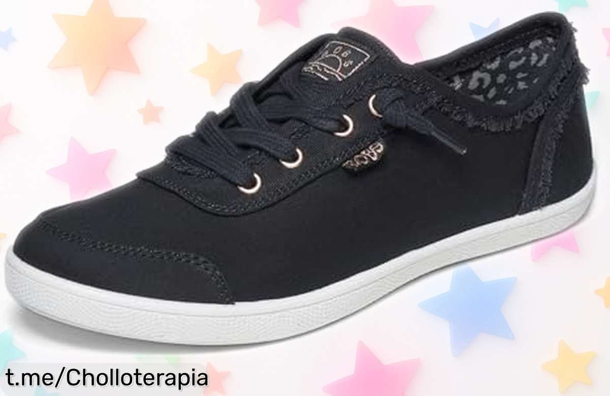 Zapatillas Skechers Bobs B Cute sin cordones a un precio increíble: ¡ultra flexibles para que sientas como si caminaras en casa! No dejes pasar este super chollo y hazte con ellas ya.