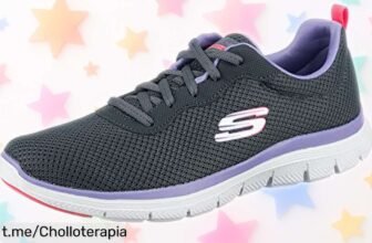 Zapatillas de mujer Skechers Flex Appeal 4.0, ¡la oferta que estabas esperando! Transpirables y fáciles de limpiar para conquistar tu día sin complicaciones. ¡No te lo pierdas!