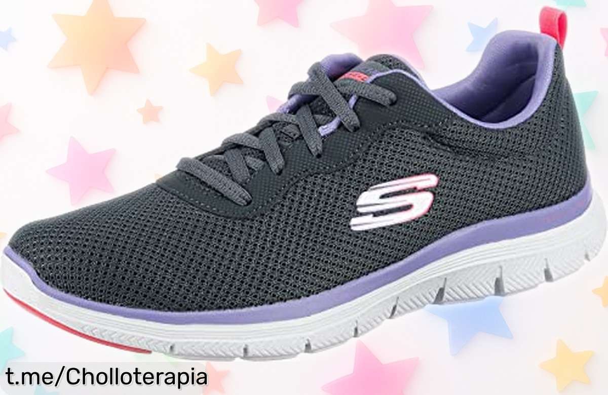 Zapatillas de mujer Skechers Flex Appeal 4.0, ¡la oferta que estabas esperando! Transpirables y fáciles de limpiar para conquistar tu día sin complicaciones. ¡No te lo pierdas!
