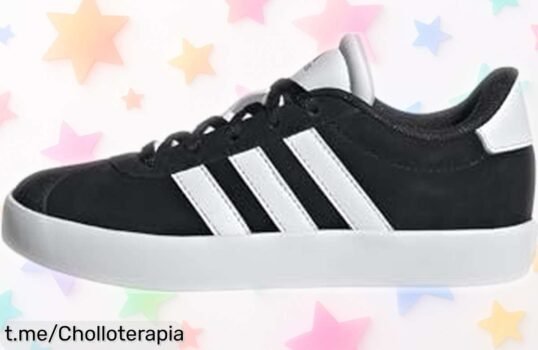 Zapatillas infantiles adidas VL Court 3.0 con cierre de velcro, super chollo que aguanta cualquier trote: ¡aprovecha este ofertón único para verles sonreír hoy mismo!