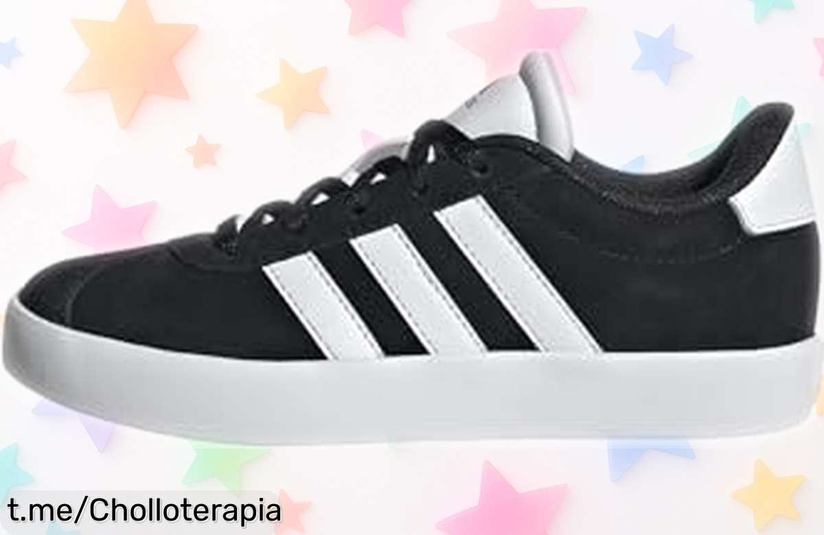 Zapatillas infantiles adidas VL Court 3.0 con cierre de velcro, super chollo que aguanta cualquier trote: ¡aprovecha este ofertón único para verles sonreír hoy mismo!