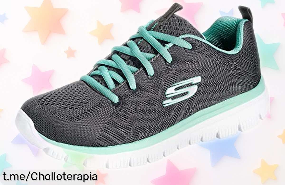 Zapatillas para mujer Skechers Graceful Get Connected a precio loco, suela flexible y plantilla adaptativa que te hará sentir como en las nubes. ¡No dejes pasar este super chollo!