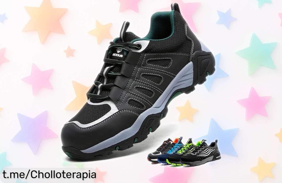 Zapatos de seguridad ISOOUS con punta de acero, en un ofertón irrefutable para que currar sea un placer y sin miedo a los golpes. ¡Hazte con ellos antes que se agoten!