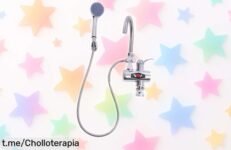 Grifo eléctrico con ducha y pantalla LCD: calienta el agua al instante y es giratorio 360º, ¡con un precio tirado que no puedes dejar escapar!