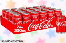 24 latas de CocaCola original y Zero Azúcar para disfrutar a precio de risa, ¡rellena tu nevera y nunca te quedes sin la burbuja que alegra tus momentos!