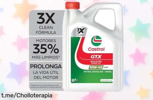 Aceite de motor Castrol GTX 10W40 A3/B4, ¡rebajado a un precio escandaloso! No pierdas la oportunidad de cuidar tu coche con calidad y mantener su motor en plena forma.