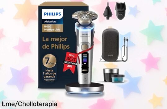 Afeitadora eléctrica Philips i9000 Prestige, un corte perfecto en cualquier lugar y con un precio de ganga que no puedes dejar pasar. ¡Cómprala ya antes que se acabe!