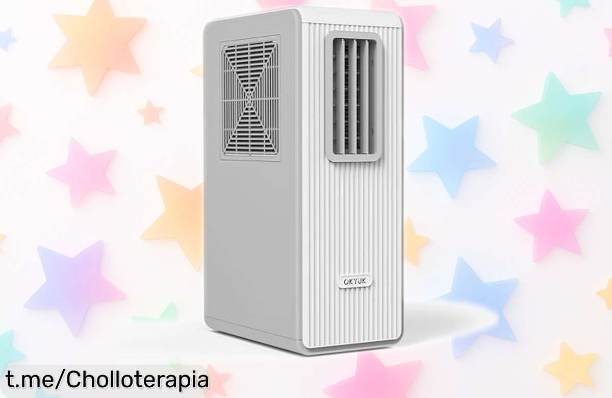 Aire acondicionado portátil OKYUK que enfría y seca, ¡ahora a precio de risa! Aprovecha antes de que se acabe el calor en tu hogar.
