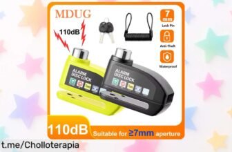 Alarma para moto con bloqueo de freno de disco y 110dB que suena fuerte, seguridad a precio rebajado: protege lo que amas antes de que se acabe esta oferta increíble.