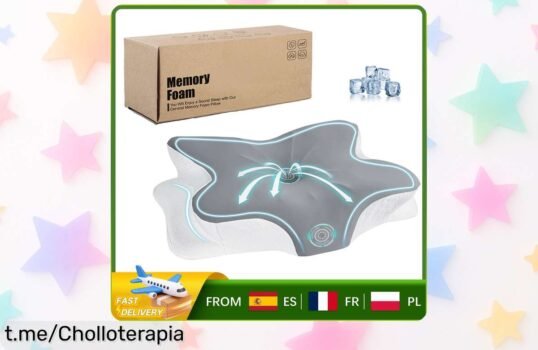 Almohada cervical de espuma viscoelástica que sujeta tu cuello y refresca tus noches: ¡aprovecha este ofertón para dormir como un rey!