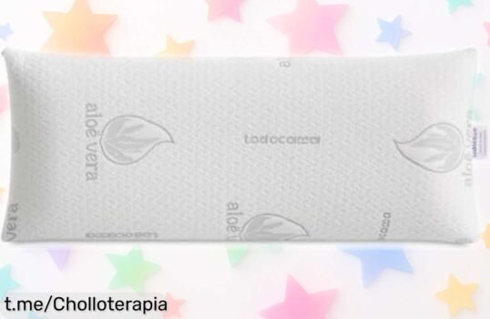 Almohada viscoelástica Todocama con aloe vera perfecta para tu descanso a un precio loco que no querrás dejar escapar, ¡tu cuello te lo agradecerá cada noche!