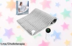 Almohadilla eléctrica lumbar con 9 niveles de calor y temporizador: ¡ofertón increíble que quita el frío en un plis! No te la pierdas, dale calor a tus días.