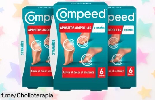 Ampollas hidrocoloides para rozaduras COMPEED, el ofertón que cura al instante y cuida tus pasos. ¡Dile adiós al dolor de pies y sal a disfrutar hoy mismo!