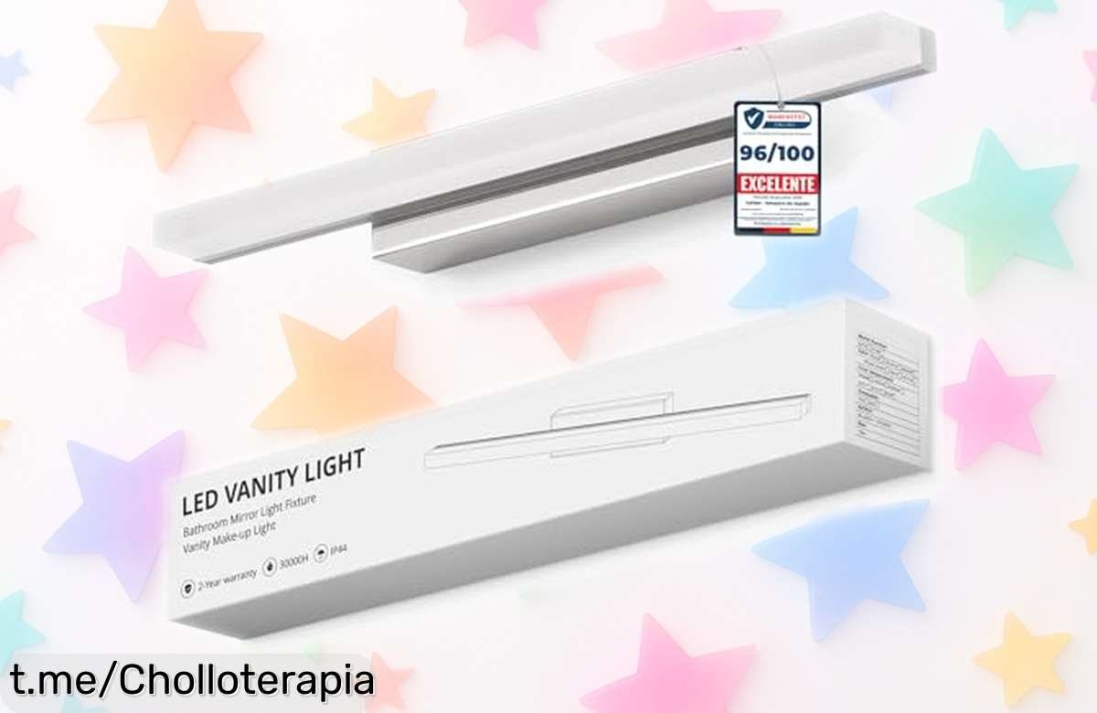 Aplique de espejo Yafido con luz LED natural, un ofertón que hace que renovar tu baño sea más fácil y barato. ¡No te quedes sin el tuyo!