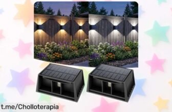 Apliques solares TSUN RGB para pared, pack de 2 que ilumina tu jardín con colores vivos y sin cables; ¡aprovecha este chollazo antes de que se acabe!